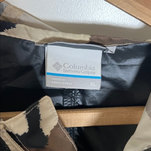 Columbia Camo Windbreaker Black Brown Tan Men’s XL - Picture 2 of 12